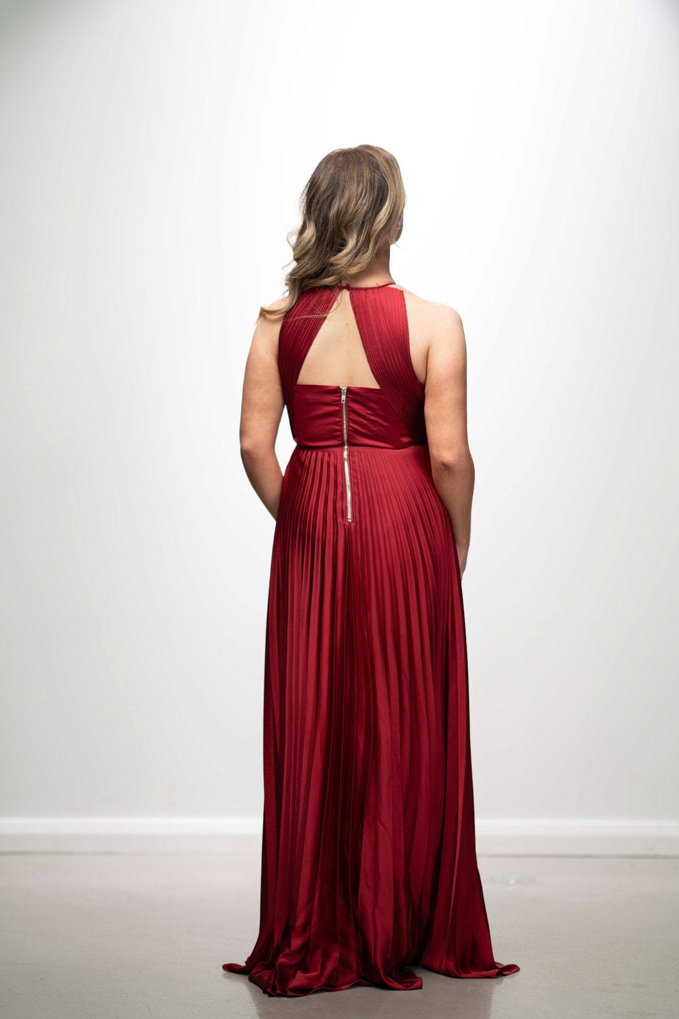 Sammy Royal Red Pleated Maxi