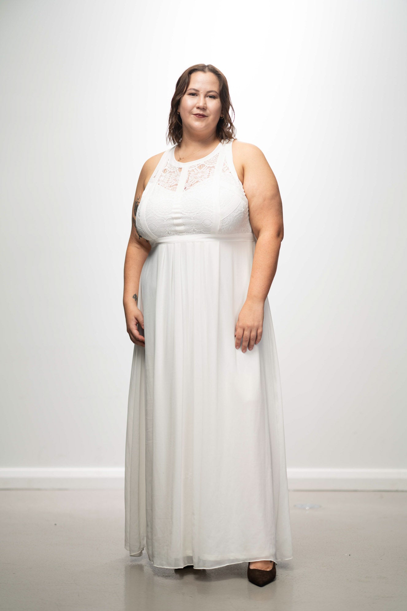 Snowy Lace Maxi