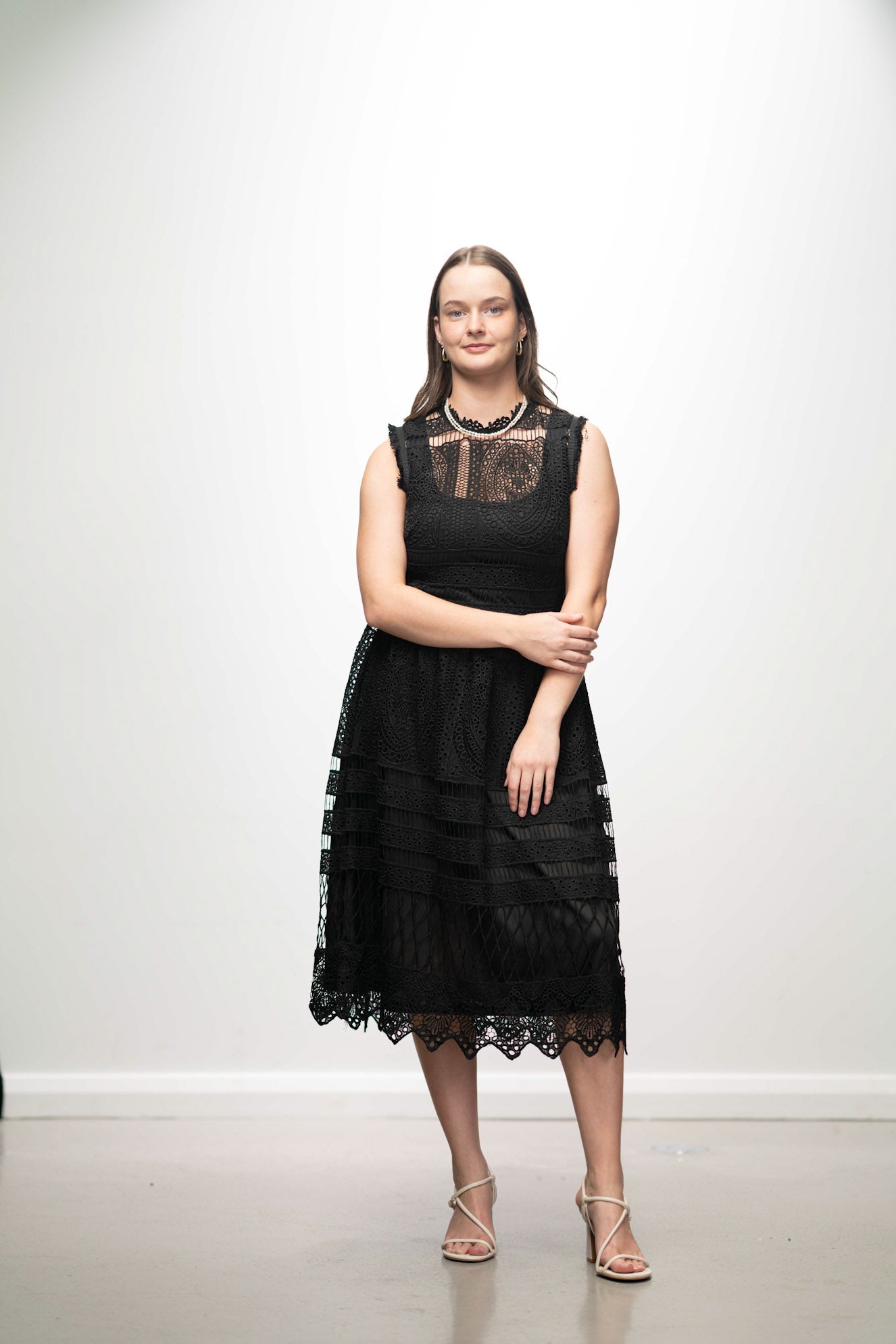 Black Boutique Lace Skater Dress