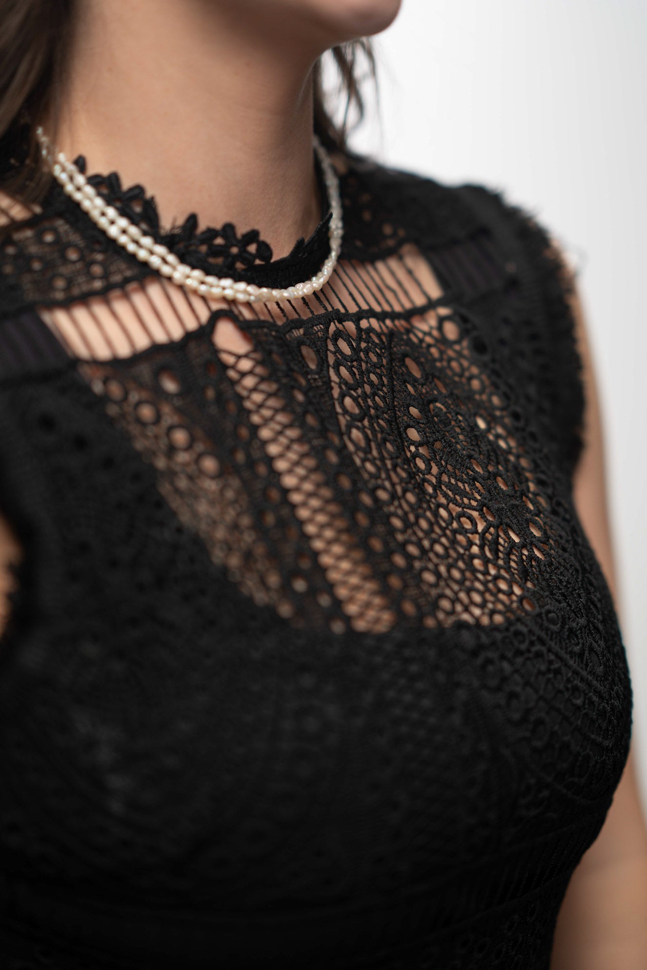 Black Boutique Lace Skater Dress