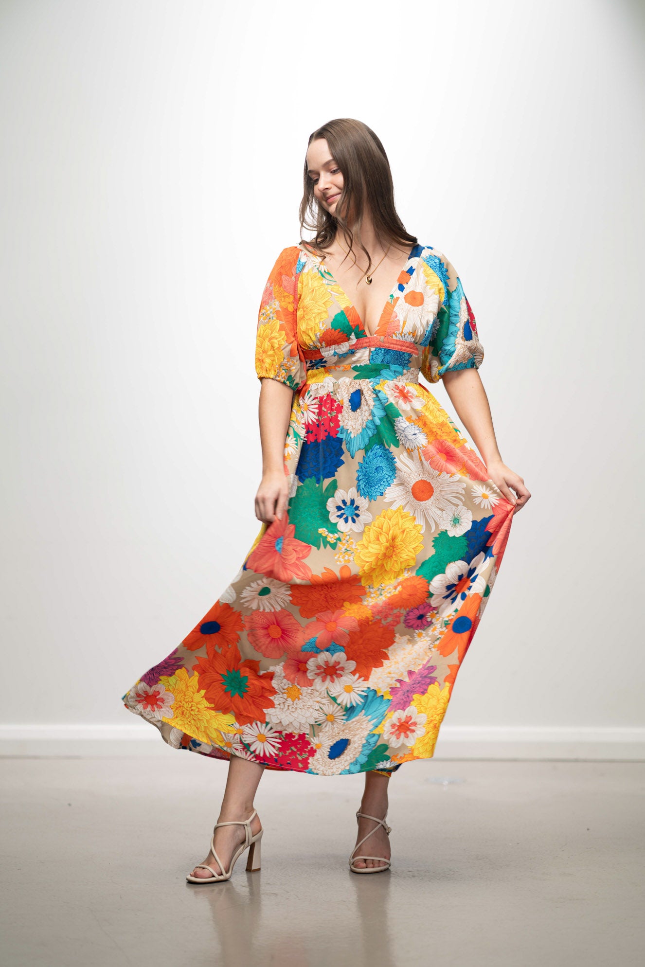 Floral Puff Sleeve