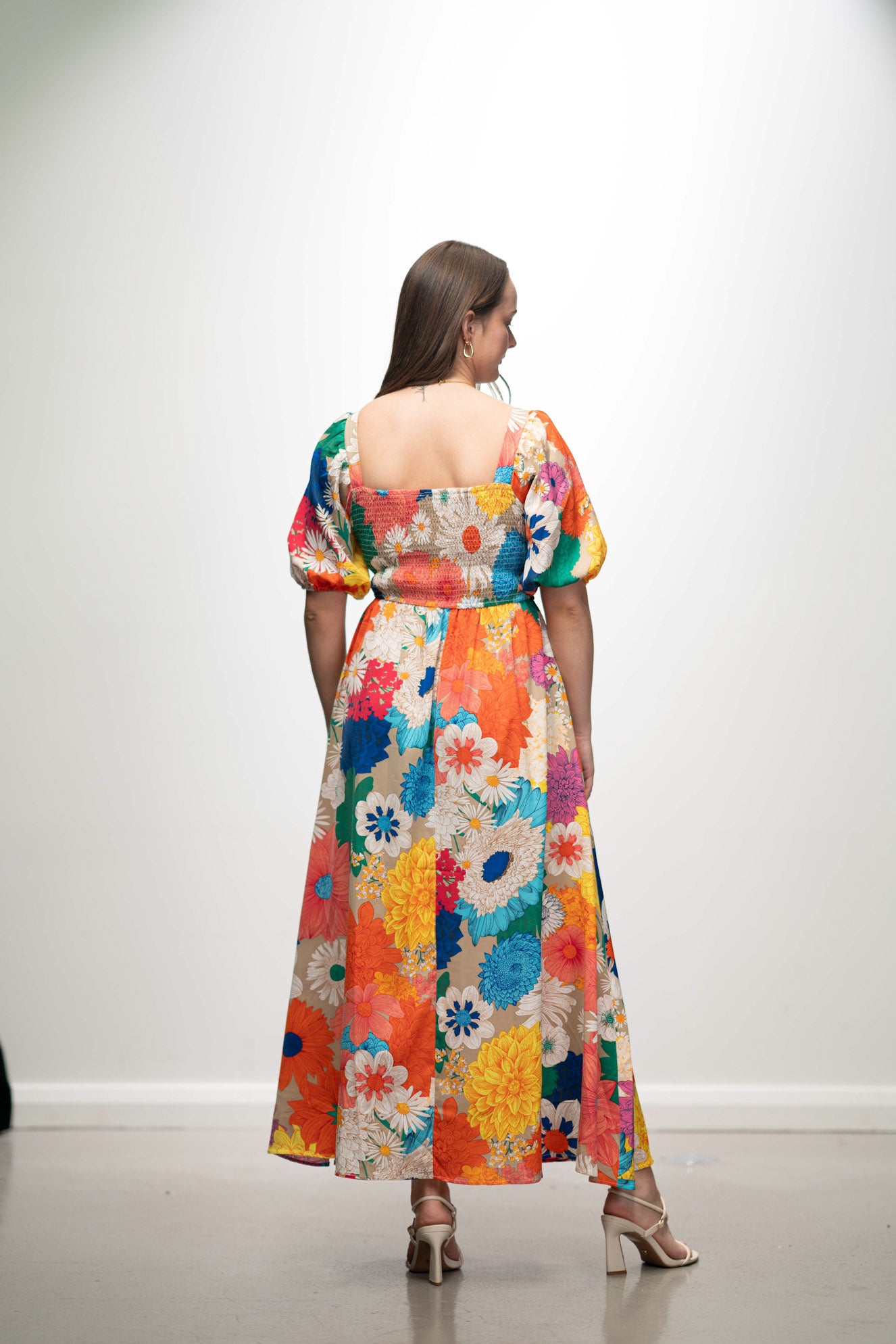 Floral Puff Sleeve