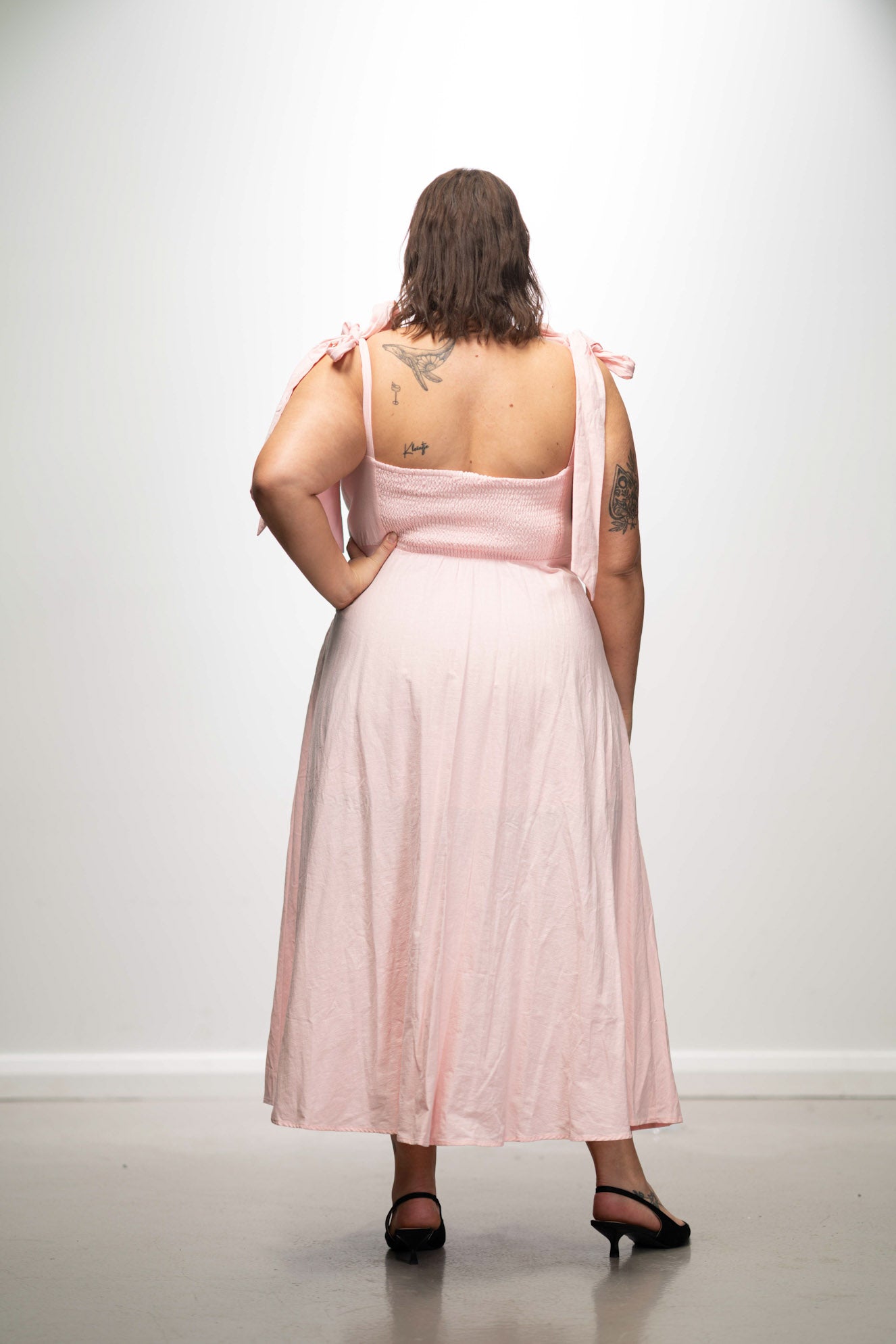 Blush Bow-Strap Maxi