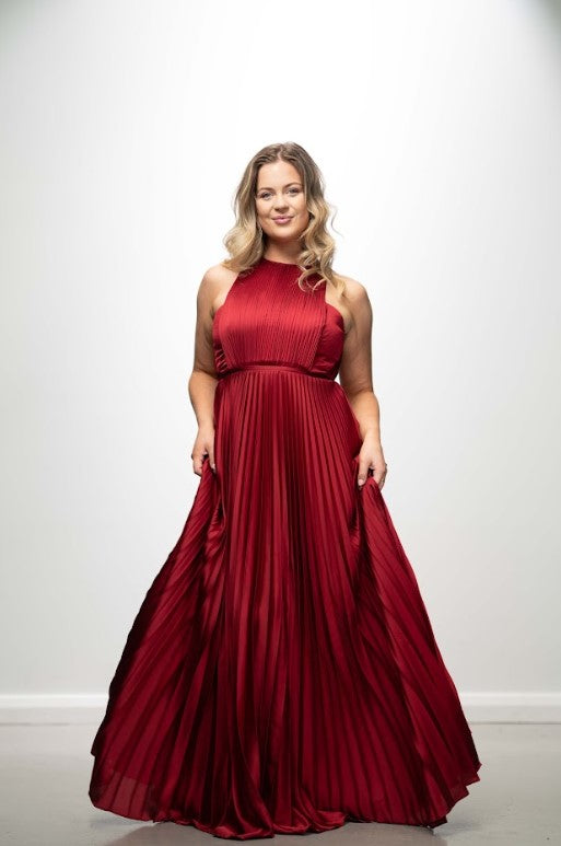 Sammy Royal Red Pleated Maxi