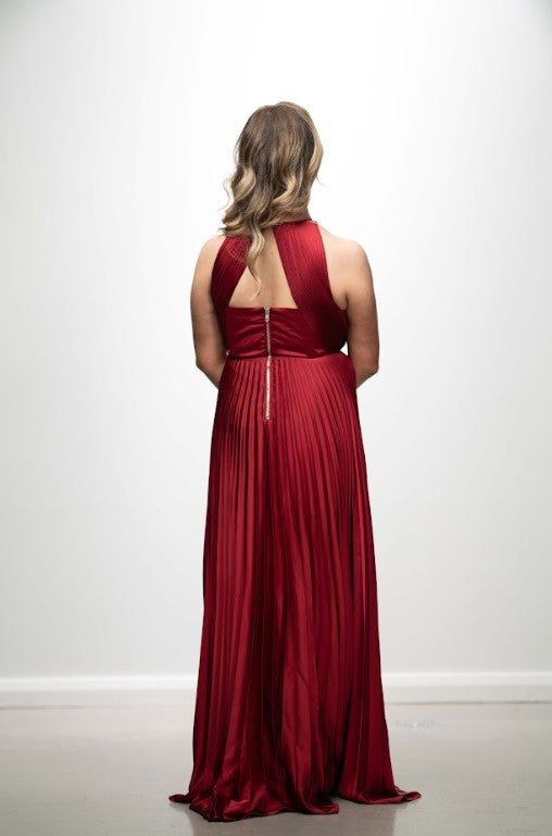 Sammy Royal Red Pleated Maxi