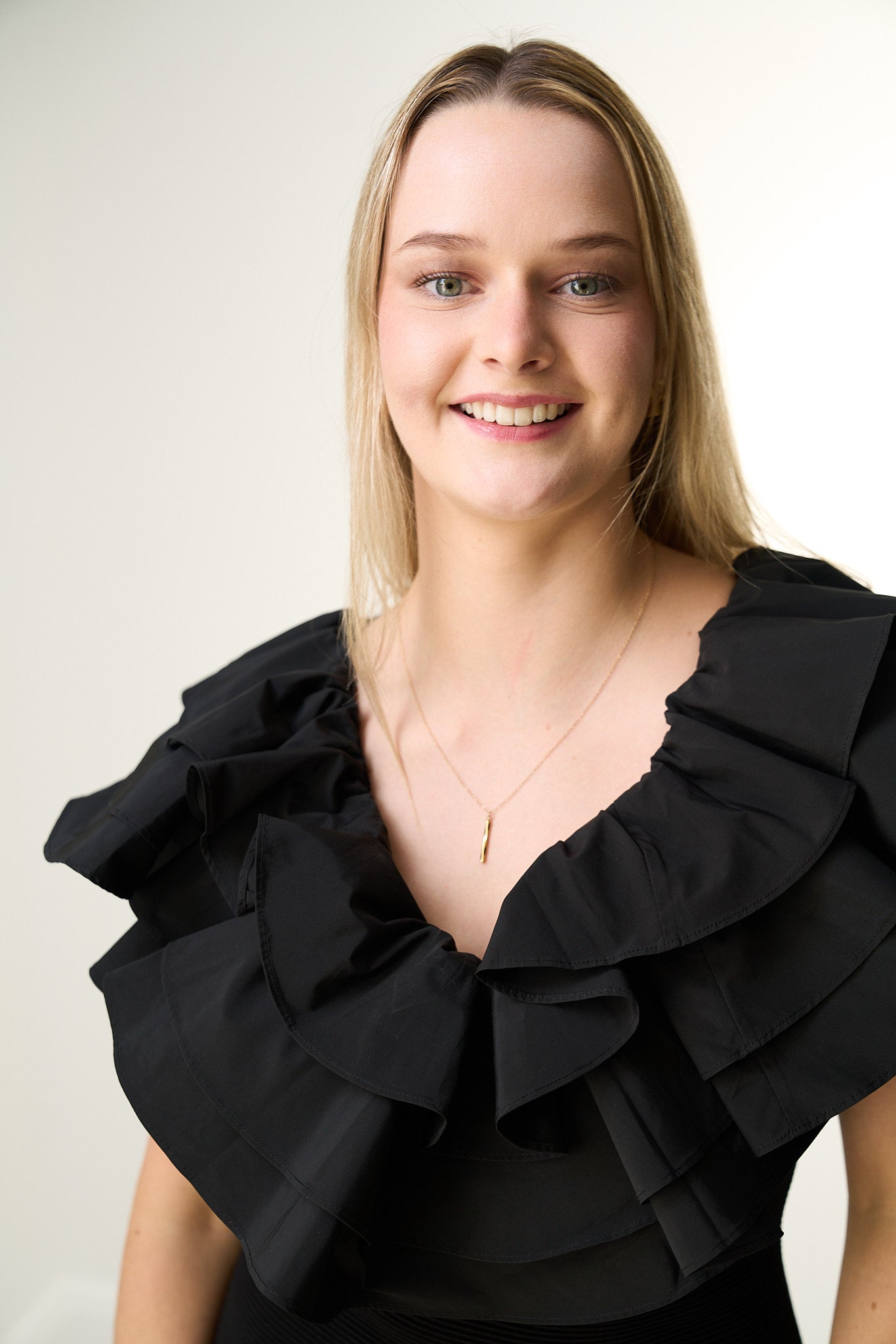 AJE TRANSCENDENT RUFFLED MIDI DRESS