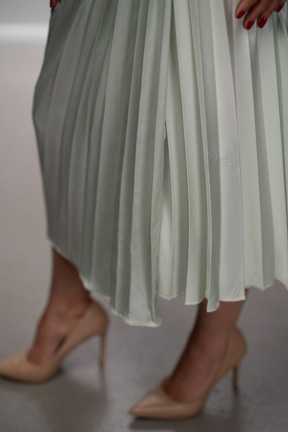 Acler Sage Pleated Midi Dress