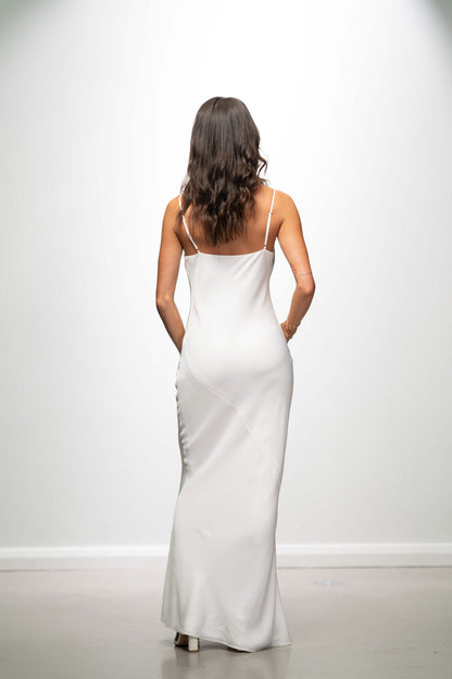 LUXE BIAS COWL SLIP DRESS