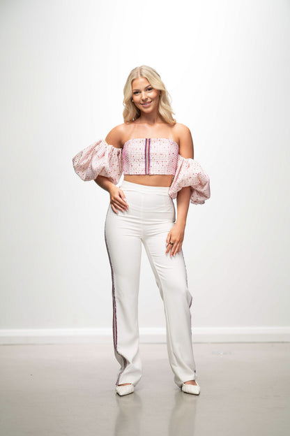 NOVELTY PANTS & EBONY TOP