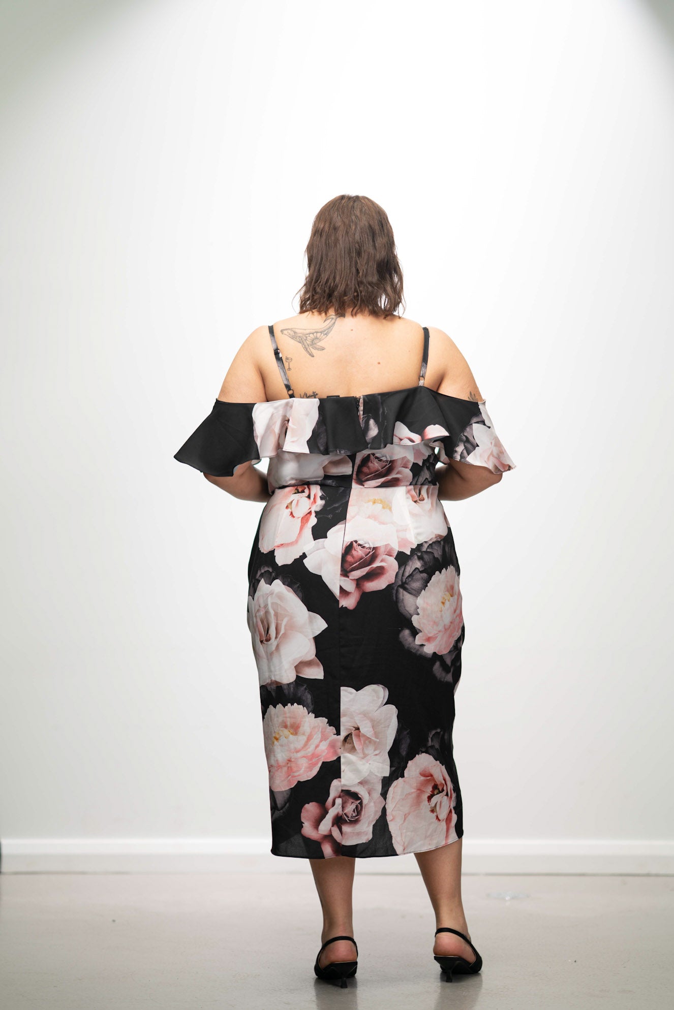 Floral Off-Shoulder Midi