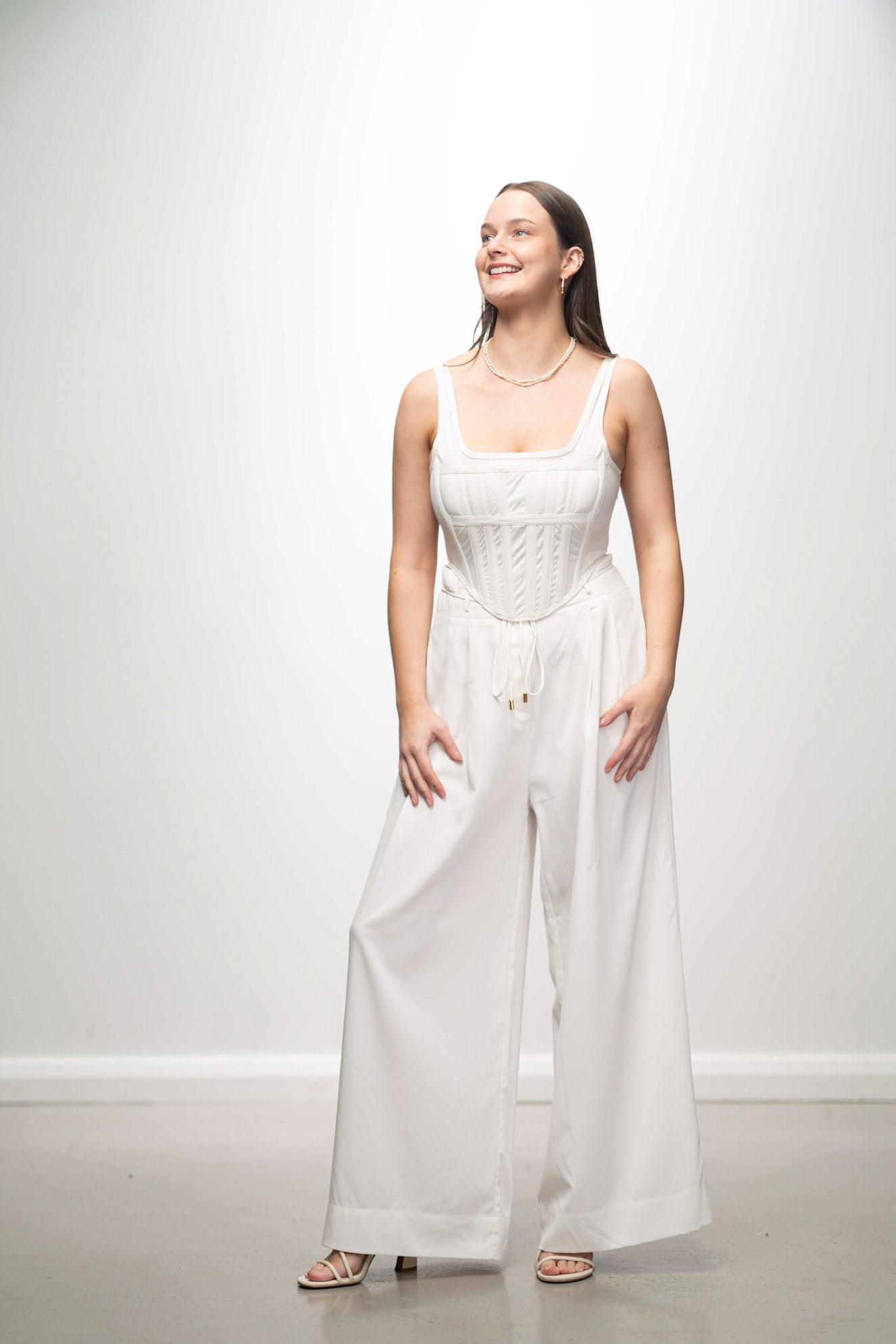 SHEER JERSEY CORSET AND PANTS