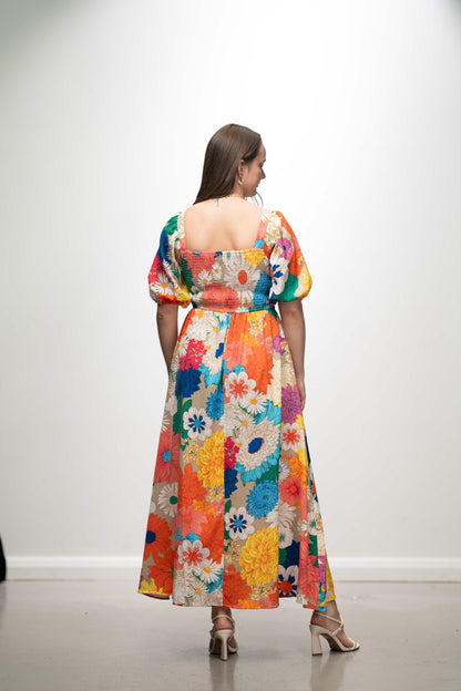 Floral Puff Sleeve