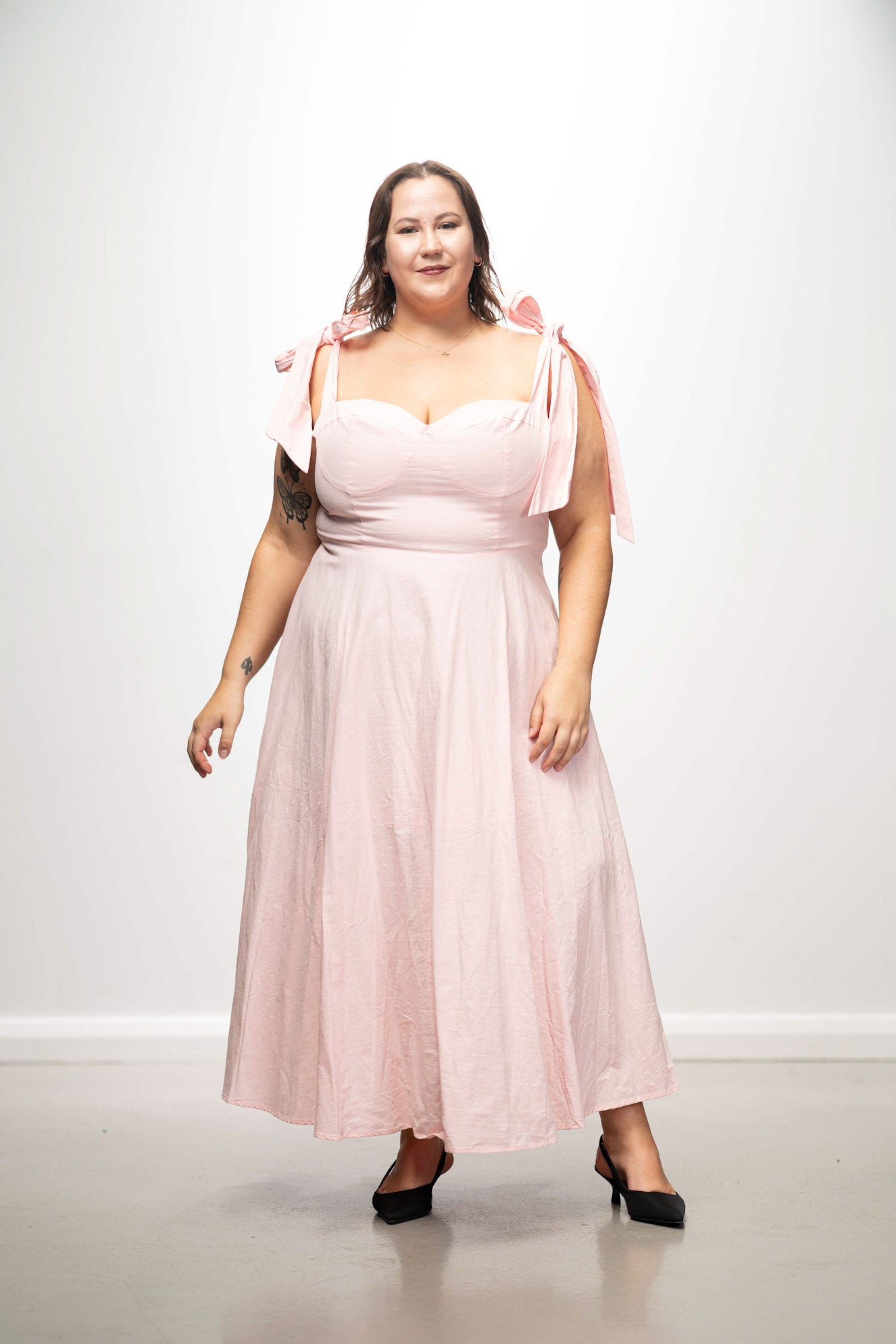 Blush Bow-Strap Maxi