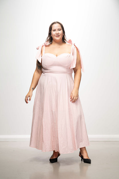 Blush Bow-Strap Maxi