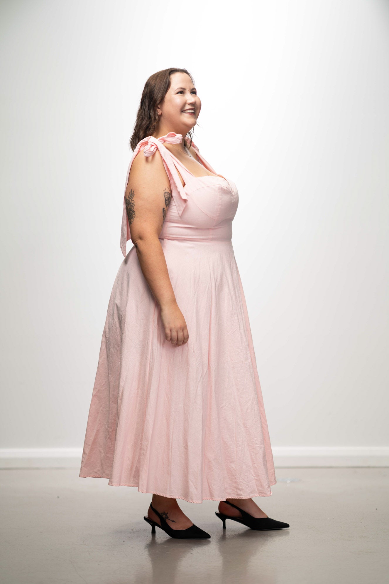 Blush Bow-Strap Maxi
