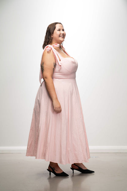 Blush Bow-Strap Maxi