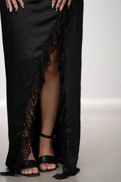 Freddie Black Lace Corset Maxi