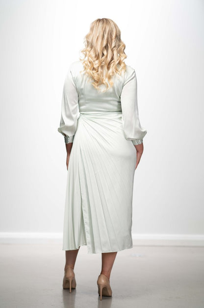 Acler Sage Pleated Midi Dress