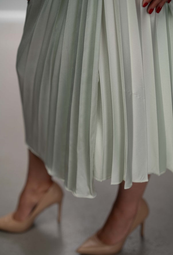 Acler Sage Pleated Midi Dress
