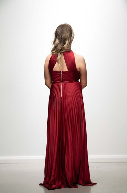 Sammy Royal Red Pleated Maxi