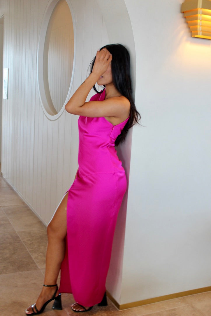 SLICED OUT ASYMMETRIC DRESS
